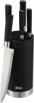 Zilan Set cutite profesionale 6 piese RETRO Zilan ZLN1609, cu suport - otel inoxidabil 3CR13, compatibil masina spalat vase (ZLN1609)