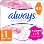 Always Sensitive, prosoape igienice cu aripi, mărimea 1, Normal, 40 buc