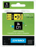 DYMO D1 6mmx7m fekete/sárga feliratozógép szalag