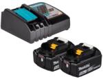 Makita 2xBL1850+DC18RCakkumulátor és töltõ szett 18 V | 5 Ah (2db BL1850 SZETT)
