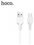 hoco. X20 adatkábel és töltő (USB - lightning 8pin, gyorstöltés támogatás, 100cm, törésgátló) FEHÉR (X20_LIGHT_1M_W)
