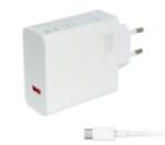 Xiaomi hálózati töltő USB-A aljzat (5V/3A, 120W, gyorstöltő + USB-C kábel) fehér 'Gigapack csomagolás' (MDY-13-EE + TYPE-C) (MDY-13-EE + TYPE-C Giga)