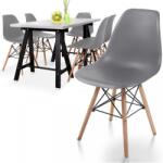 Miadomodo Set de 6 scaune de sufragerie cu scaun din plastic (ESST03gr06ER)