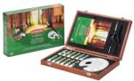 Derwent Academy Acrylic Paints Wooden Box Set, fa díszdoboz, 12 db