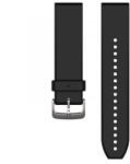 Garmin Fenix 5 óraszíj fekete, ezüst csattal (010-12500-00) (010-12500-00)