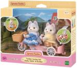 EPOCH Sylvanian Families, Catelusi Husky pe bicicleta, set cu figurina, 5637 Figurina