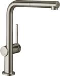 Hansgrohe Talis M54 Egykaros konyhai csaptelep 270, nyíltrendszerű vízmelegítőkhöz, kihúzható kifolyóval, 1jet, rozsdamentes acél 72860800 (72860800)