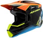Alpinestars S-M3 FRAY gyermek motocross sisak fekete-fluoreszkáló narancs-fluoreszkáló sárga-türkiz