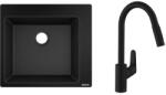 Hansgrohe Készlet konyhai csaptelep Hansgrohe Focus 31815670, gránit mosogató Hansgrohe S 51 43312170