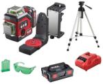 FLEX ALC 3/360-G/R 10.8/2.5 Ah Set akkus kompenzátoros keresztvonalas lézer, zöld + LKS 65-170 F 1/4" lézerstatív (1 x 2.5 Ah Li-ion akkuval, L-BOXX-ban) (532862) - praktikuskft