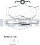 ICER set placute frana, frana disc ICER 180618-700