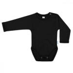 Kynga fekete hosszú ujjú koraszülött baba body 56