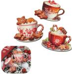  Nyomtatott dekorkarton - Karácsonyi forró csoki szett 3db/csomag - kosarbolt