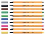 STABILO Rostirón, tűfilc 0, 4mm, STABILO Point 88 fekete (8846) - irodasziget