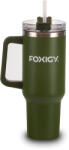 FOXIGY Термочаша за кола със сламка 1200 ml Army green