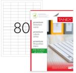 Tanex Etichete autoadezive 80/A4 37 x 14.25 mm 100 coli/top Tanex (TW2180)
