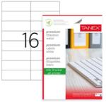 Tanex Etichete autoadezive 16/A4 105 x 37 mm 100 coli/top Tanex (TW2105)