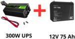 GreenCell Green Cell Szünetmentes tápegység keringető szivattyúkhoz 300W + 75Ah akkumulátor csomag (GC-INV07-75)