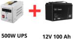 VoltPolska Volt Polska Szünetmentes tápegység keringető szivattyúkhoz 500W + Green Cell 100Ah akkumulátor csomag (VP-500-100)