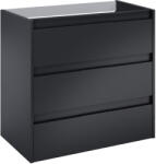 Roca Alpine dulap 78.5x45.2x74 cm sub chiuveta pe perete negru A857868532 (A857868532)