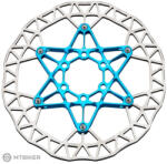 KCNC Kasditor féktárcsa, 160 mm, 6 lyuk, kék