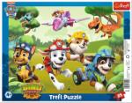 Trefl Puzzle în ramă Trefl din 25 piese - Trucuri uimitoare pentru câini (31429) Puzzle