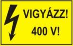  munkavédelmi matrica önt. 160x100 vigyázz! 400v!