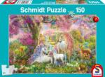 Schmidt Spiele Puzzle Schmidt din 150 piese - Flori și unicorni (56387) Puzzle