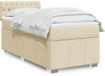 vidaXL krémszínű szövet rugós ágy matraccal 80 x 200 cm (3289207)