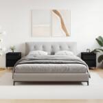 vidaXL 2 db fekete szerelt fa éjjeliszekrény 40 x 35 x 50 cm (830655)