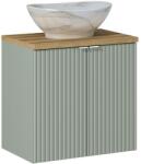 Comad Készlet szekrény Comad Line Reed Green LINE REED GREEN D 82-60-2D, mosdótál Comad Pati UN-PATI-MW3, NOVA OAK A 89-60 (SETLRGBOAK60CMDUNPATI)