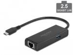 Delock USB Type-C adapter USB A-típusú hüvely 2, 5 Gigabit LAN (63826)