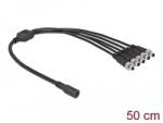 Delock DC megosztó kábel 5, 5 x 2, 1 mm 1 db. anya 5 db. apa csavarható (86590) - dellaprint