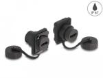 Delock D-típusú Modul HDMI-A anya HDMI-A anya védő fedéllel IP67 por- és vízvédelem (86972)
