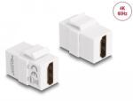 Delock Keystone modul, HDMI-csatlakozóhüvely > HDMI-csatlakozóhüvely, fehér (87876)