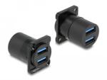 Delock D-típusú Modul USB 3.2 Gen 1 A-típusú 2 x hüvely - 2 x hüvely (87813)