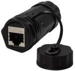 LogiLink Cat. 6A ipari válaszfalcsatlakozó 2 x RJ45, kábelvezetővel (NP0084)