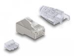 Delock RJ45 Moduláris csatlakozó hajlított kilinccsel Cat. 6 és hajlítás védő borítással 50 db (66904)