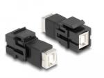 Delock Keystone Module USB 2.0 Type-B jack - USB 2.0 Type-B jack fekete (86600)