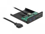 Delock 3.5 , 3.2 Gen 1 USB elülső panel 1 x USB Type-C + 2 x A-típusú USB + SD és Micro SD csatlako (64058)