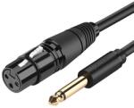 UGREEN audiokábel Mikrofonkábel az XLR mikrofonhoz (aljzat) - 6, 35 mm-es jack (dugasz) 3 m (AV131)
