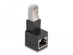 Delock RJ45 apa - RJ45 anya adapter Cat. 6A 90 fokos szögben lefelé hajlítva (87862)