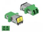 Delock SC optikai szálas csatlakozó Párosító lézervédő zárral / borítással Duplex anya - LC Duplex a (86897)