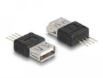 Delock Adapter A-típusú USB 2.0 anya 4 tű (66653) - dellaprint