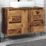 vidaXL antik fa színű szerelt fa mosdószekrény 80 x 33 x 60 cm (857235)