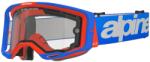Alpinestars Vision 8 Wordmark motocrossz szemüveg kék-narancssárga, dupla antifog átlátszó plexivel