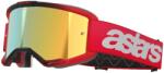 Alpinestars Vision 5 Blaze motokrossz szemüveg piros, arany tükrös plexivel