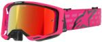 Alpinestars Vision 8 Corp motokrossz szemüveg rózsaszín, tükörpiros plexivel