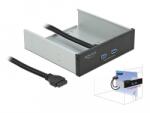 Delock 5.25 front panel 2 x SuperSpeed USB (USB 3.2 Gen 1) A-típusú porttal (61005)