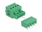 Delock 4 tűs, 5, 08 mm-es vízszintes hornyos PCB sorkapocs blokk csomag (66506)